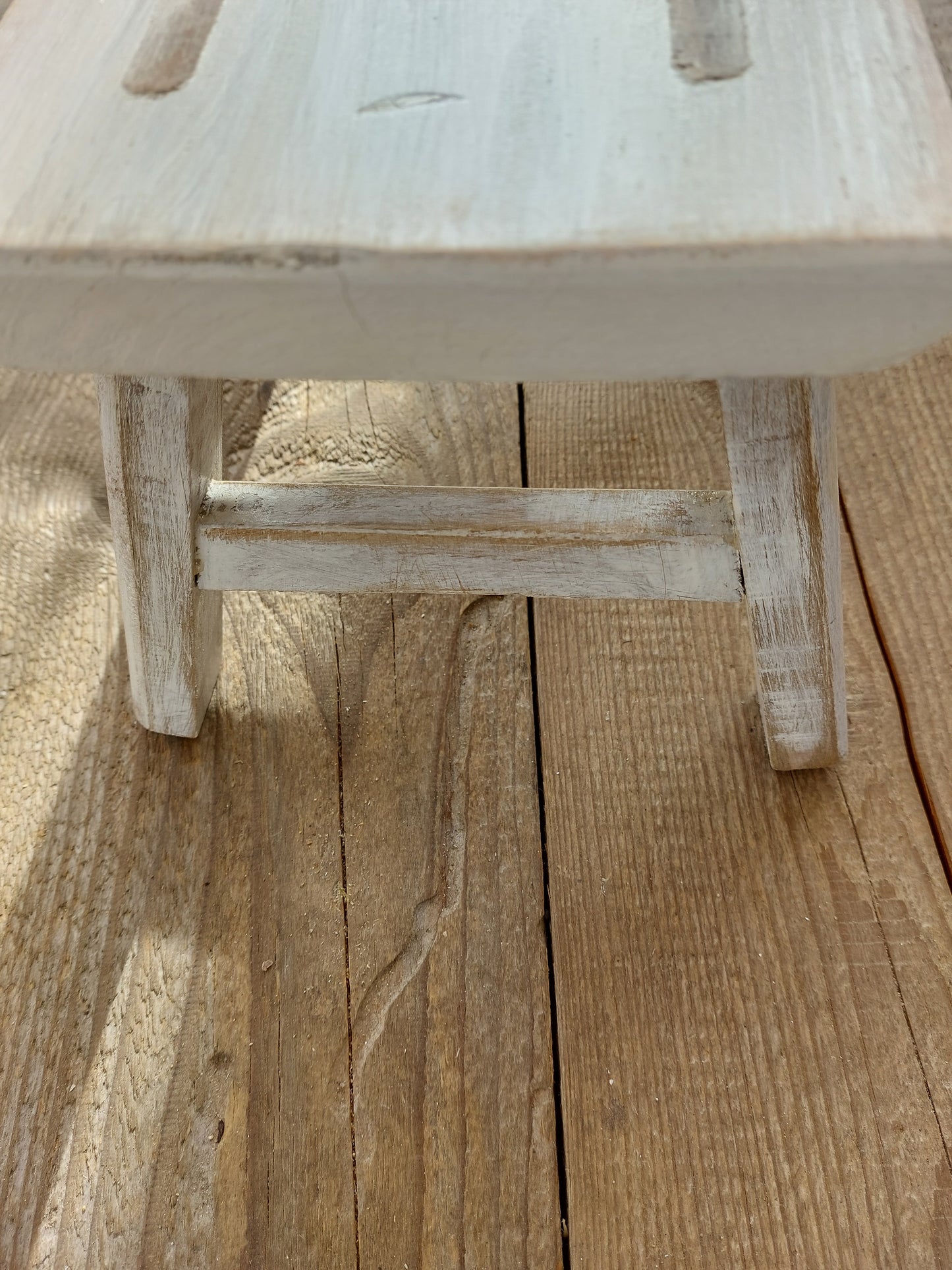 Schemel Shabby Weiß