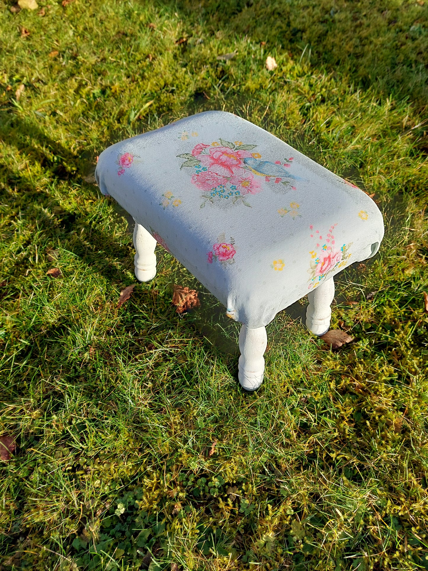 Schemel Birdy Shabby Weiß