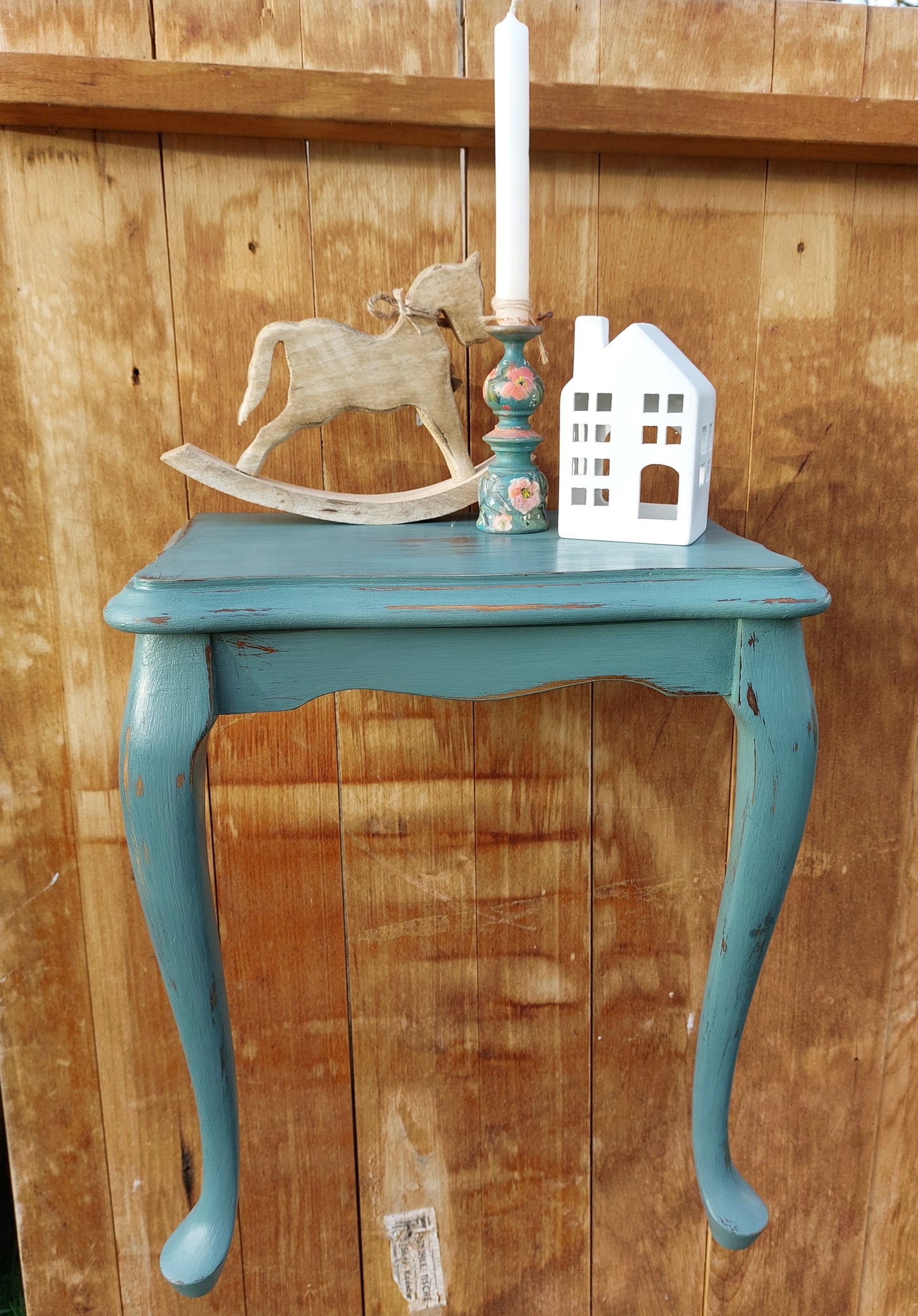 Wandregal Wandtisch Shabby grünblau