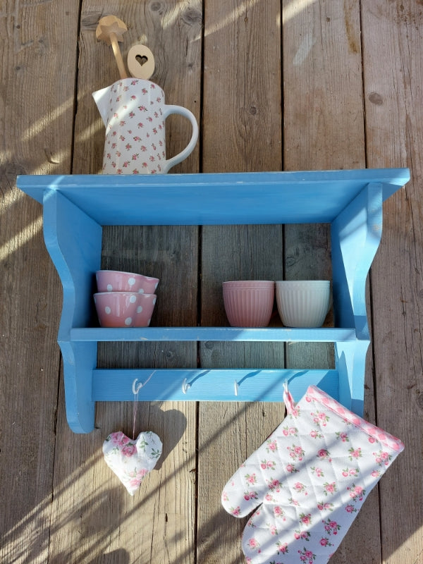 Wandregal Shabby blau