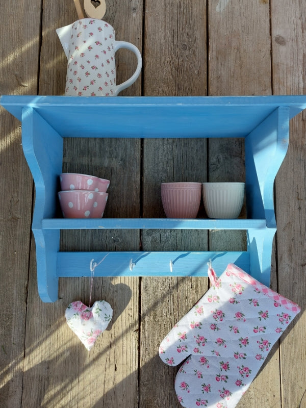 Wandregal Shabby blau